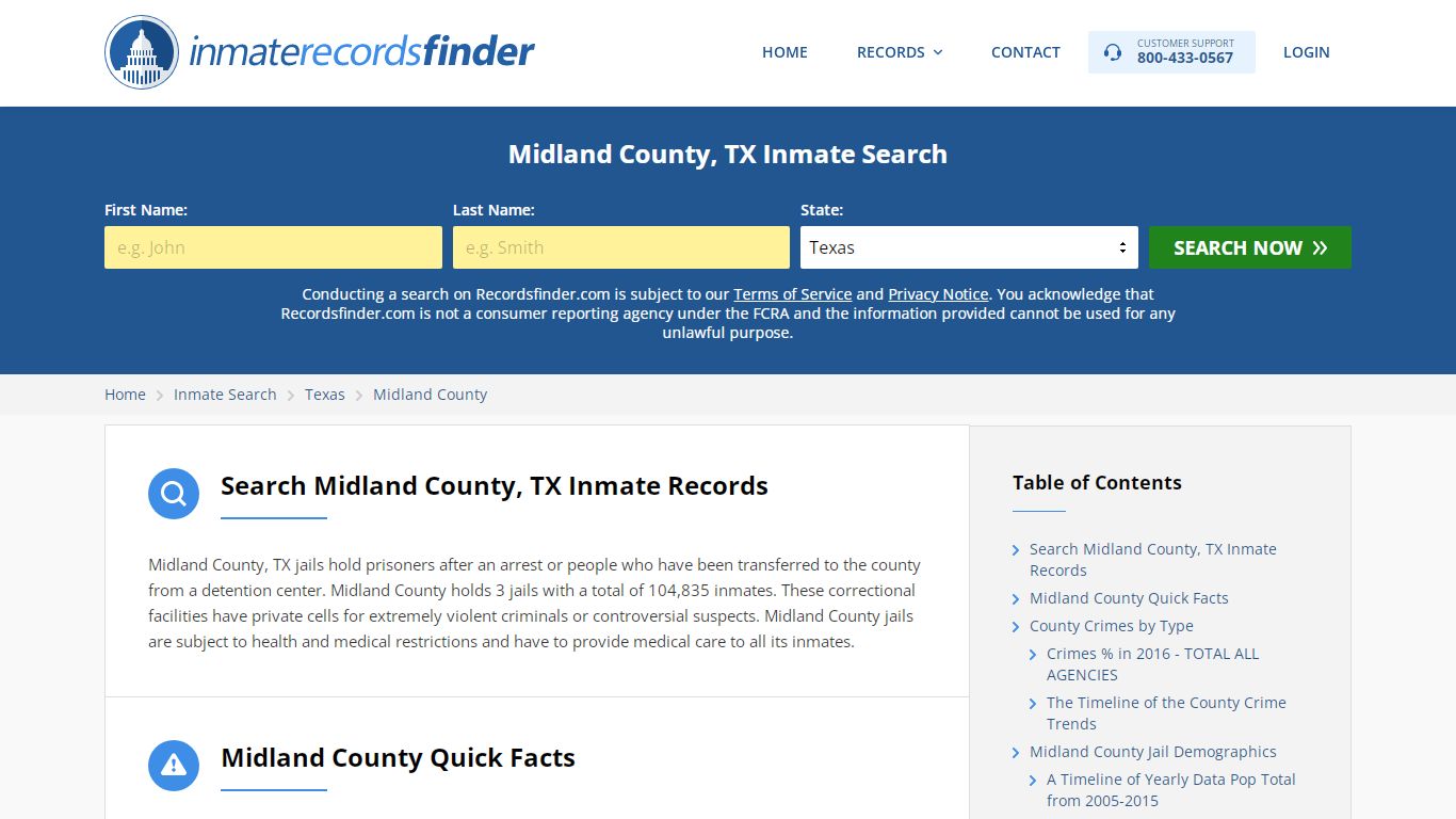 Midland County, TX Inmate Lookup & Jail Records Online